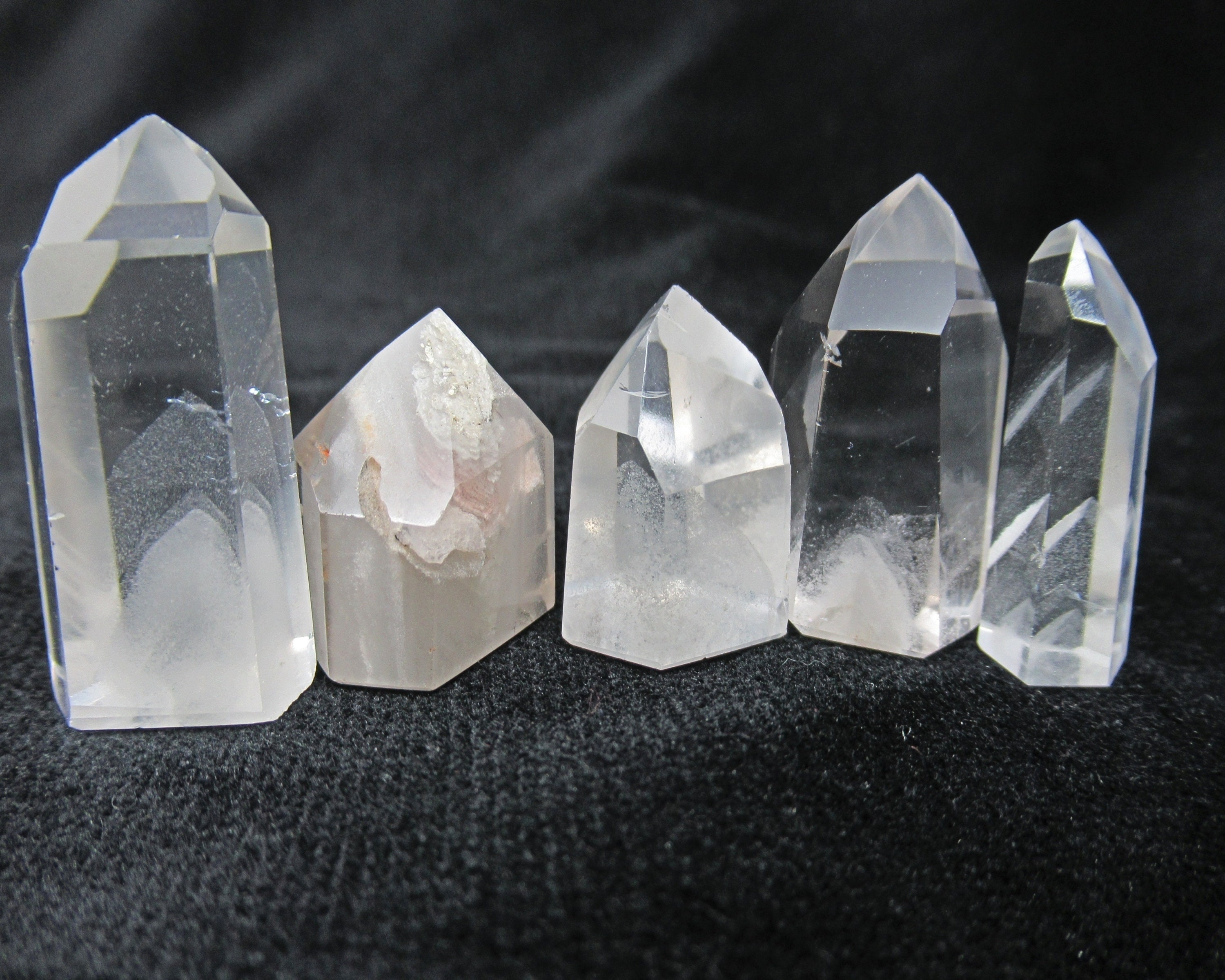 Lot of 5 Polished Phantom Quartz Crystal Points Metaphysical | Etsy