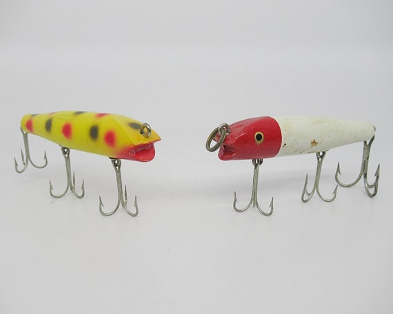 Vintage Fishing Lure Lot of Two Chubb Creek Darter Father's Day Gift Fishing  Gift for Dad 
