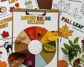 Fall Busy Book Pages - Busy Book Printables - Toddler Activities - Autumn Printable Activities- Halloween Busy Binder- Costume Paper Dolls