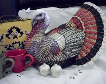 LARGE TOM TURKEY Thanksgiving Centerpiece or Decoration