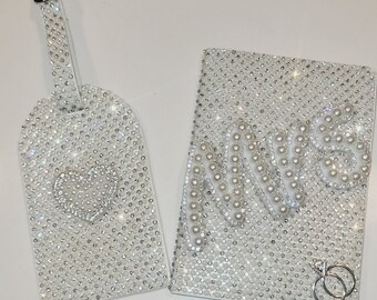 Bling Mrs Glam Passport Cover and Luggage Tag Set