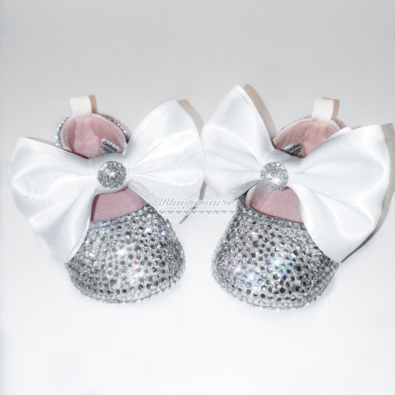 Crystal Bow Bling Baby Shoes
