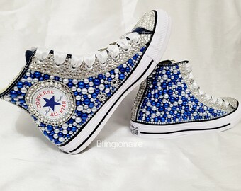 royal blue high top converse