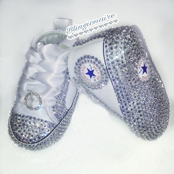 blinged up baby converse