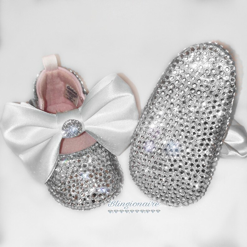 Crystal Bow Bling Baby Shoes