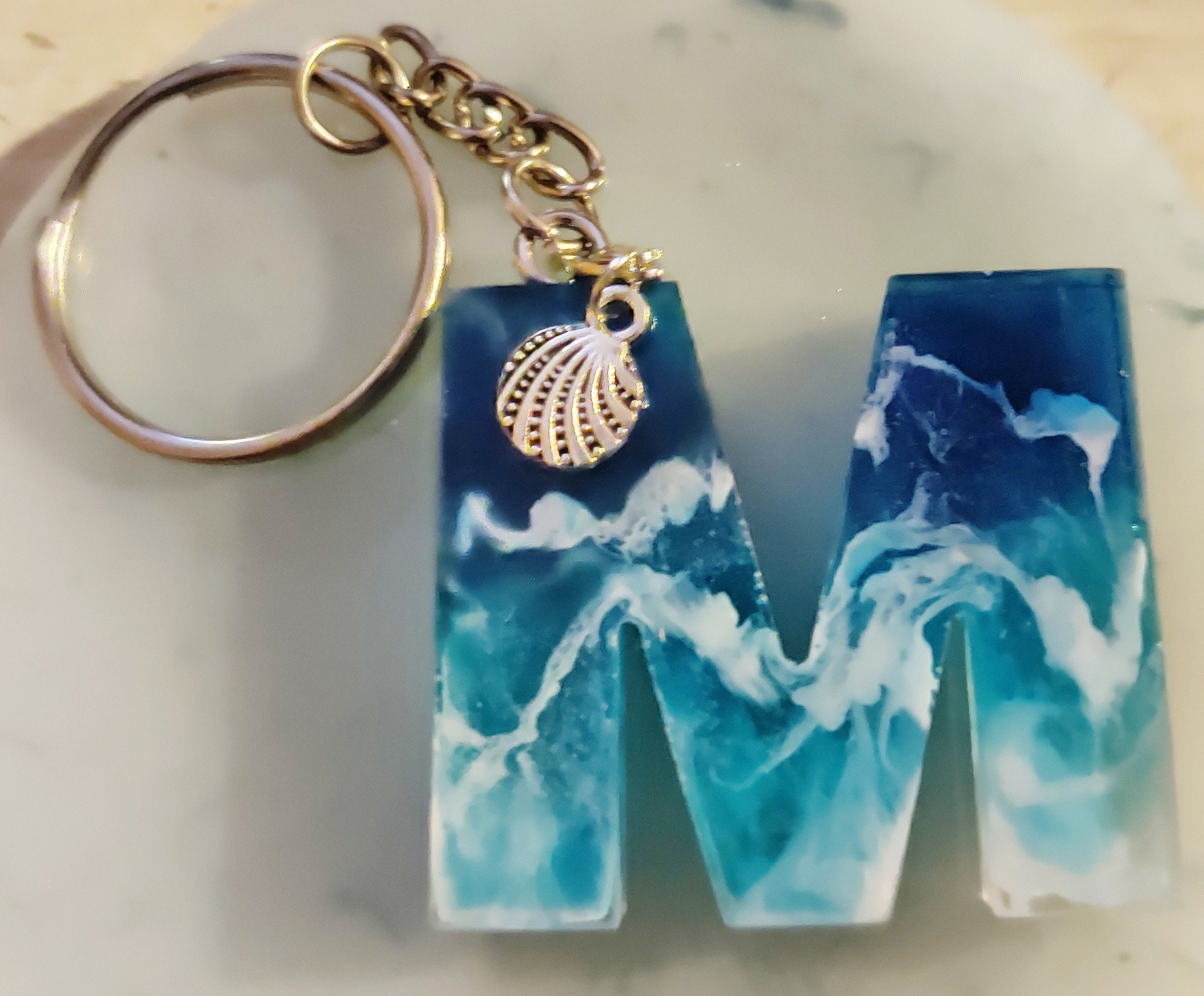 Resin Letter Initial Keychain Purse Bookbag Accessory. 2 Etsy Canada