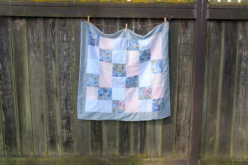 Baby Keepsake Flower Fairy Baby Blanket Lavender Pink Baby Blanket Baptism Gift Purple Baby Girl Shower Gift Minky Blanket