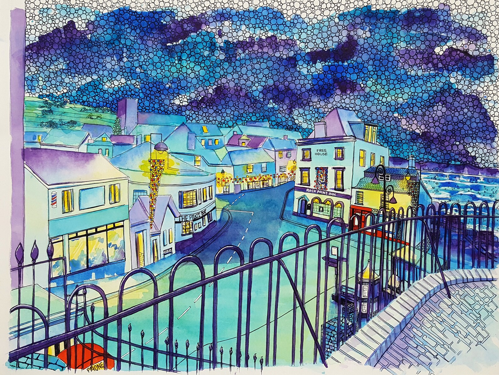 Lyme Regis Original Painting Lyme Regis Dorset Original Etsy Hong Kong