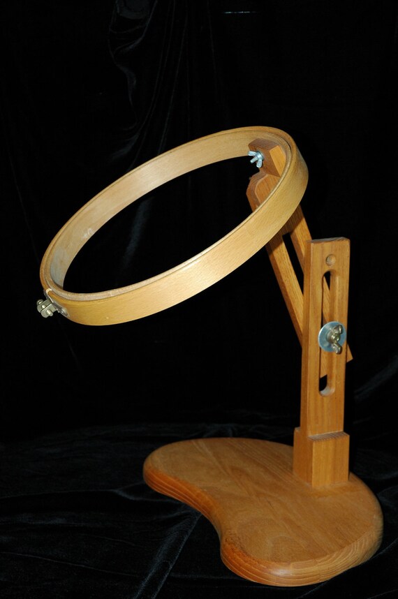 Wood Embroidery hoop and stand Etsy
