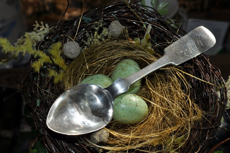 nice gift idea Antique Sterling Silver Vintage coin silver spoon Coin Silver Sterling Spoon sterling in our shop,#984 Over 100 pc