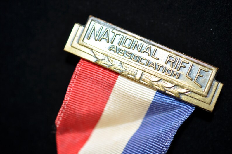 NRA Building Fund Medal Red white blue #242 Collectible National Rifle Association Medal