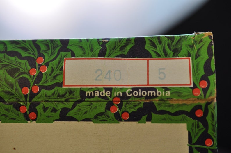 Made in Colombia 1950/'s Ornaments #39 We have more Red 5 Great Pointed Ornaments Box of Ornaments