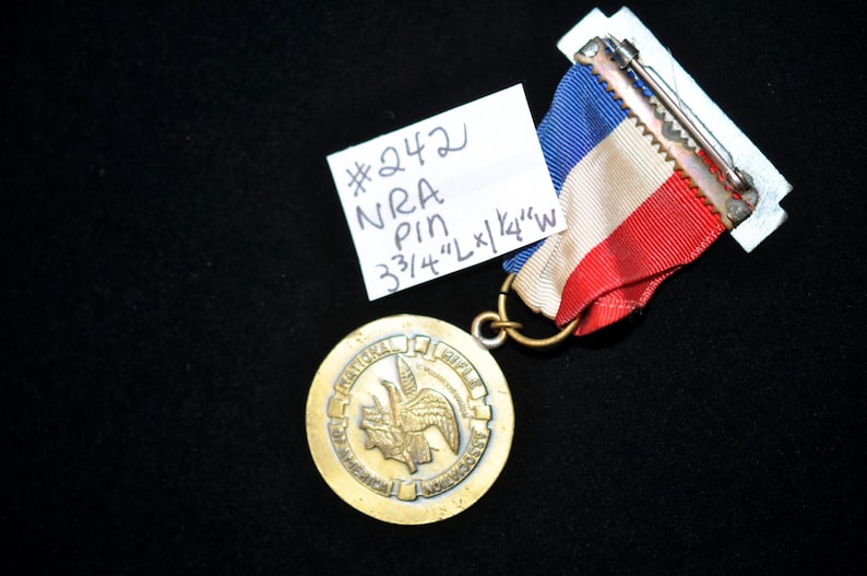NRA Building Fund Medal Red white blue #242 Collectible National Rifle Association Medal