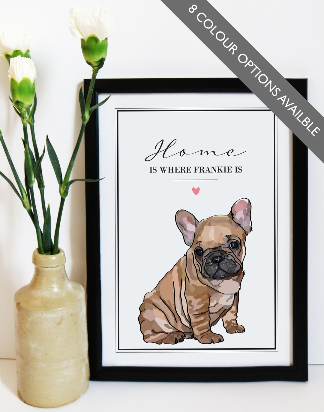 Personalised French Bulldog Wall Art Print Dog Lover Etsy