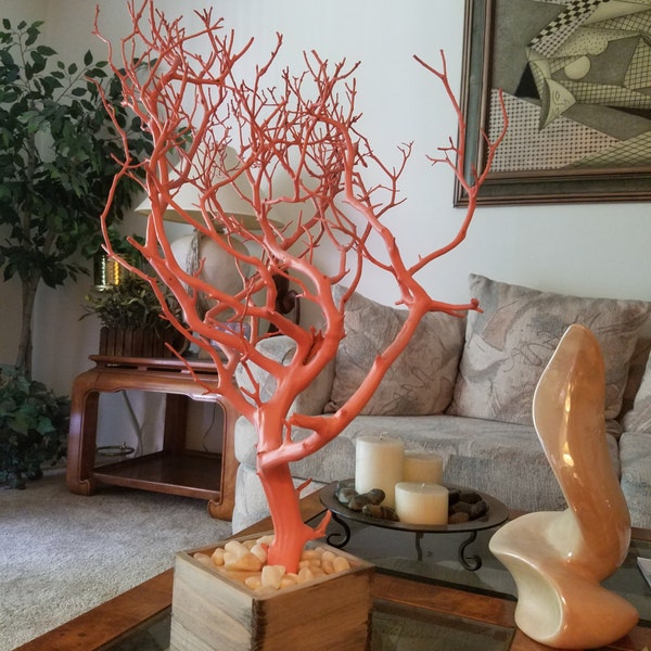 Coral Manzanita Tree Centerpiece for home decor