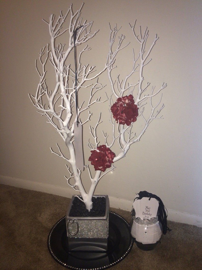 White Birthday Guestbook Tree image 1