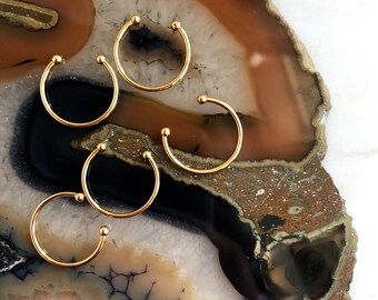 Verstelbare ring ANEL ring en bal, verguld