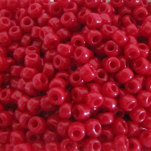 8/0 Opaque Red Seed Beads,  4463 Seed Beads, Japanese Beads, Red Seed Beads, Opaque Seed Beads,  Crafts, Beading Supplies, 10 grams Item#442