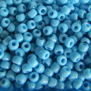Opaque  Aqua Blue Seed Beads 20 grams beads,  8/0 Blue Seed Beads, #4475 Japanese Seed Beads Item #135