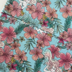 Sac fourre-tout à imprimé floral Ariel la petite sirène, sac à projet, cartable image 2