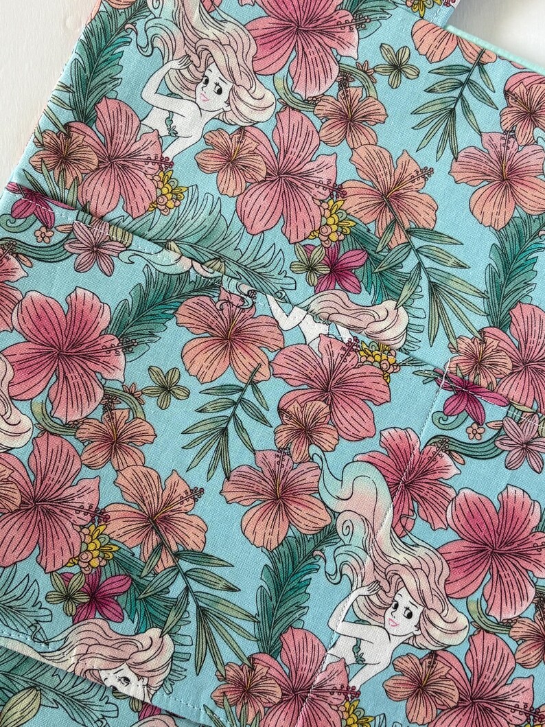 Sac fourre-tout à imprimé floral Ariel la petite sirène, sac à projet, cartable image 2