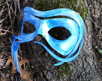 Elements: Water (Hand-Painted Leather Mask)
