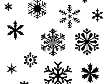 Copos de nieve - Plantilla PCS055 - 30 x 21 cm - Posh Chalk/Woodubend