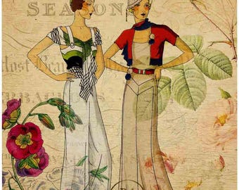 Vintage parisino, A3, tiza elegante, decoupage de lujo, Woodubend