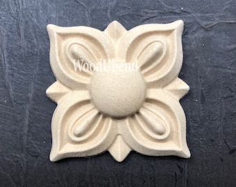 WoodUBend 2158 - Centro de mesa de cuatro pétalos - Medidas aprox. 2.76" x 2.76"