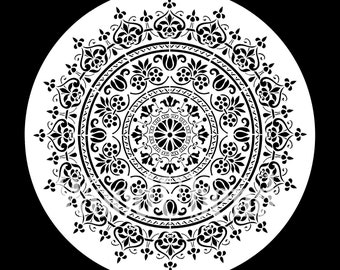 WooduMandala - Stencil PCS012 - 11.81" X 11.81" - Piza elegante/Woodubend