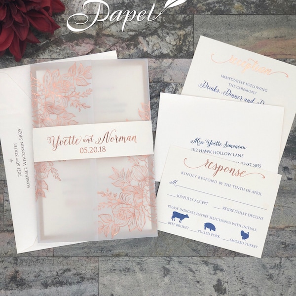 Gold Foiled Vellum Jacket Etsy