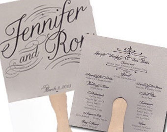traditional or fan square wedding program wedding ceremony etsy