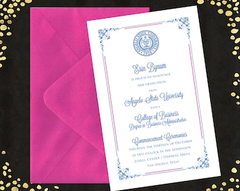 college graduation invitation etsy