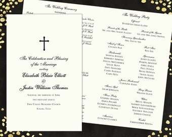 wedding programs elegant wedding program traditional wedding etsy