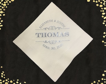 100+ Wedding Napkins Luncheon Napkins Beverage Napkins Cake Napkins Party Napkins Custom Personalized Napkins LOTS of COLORS!