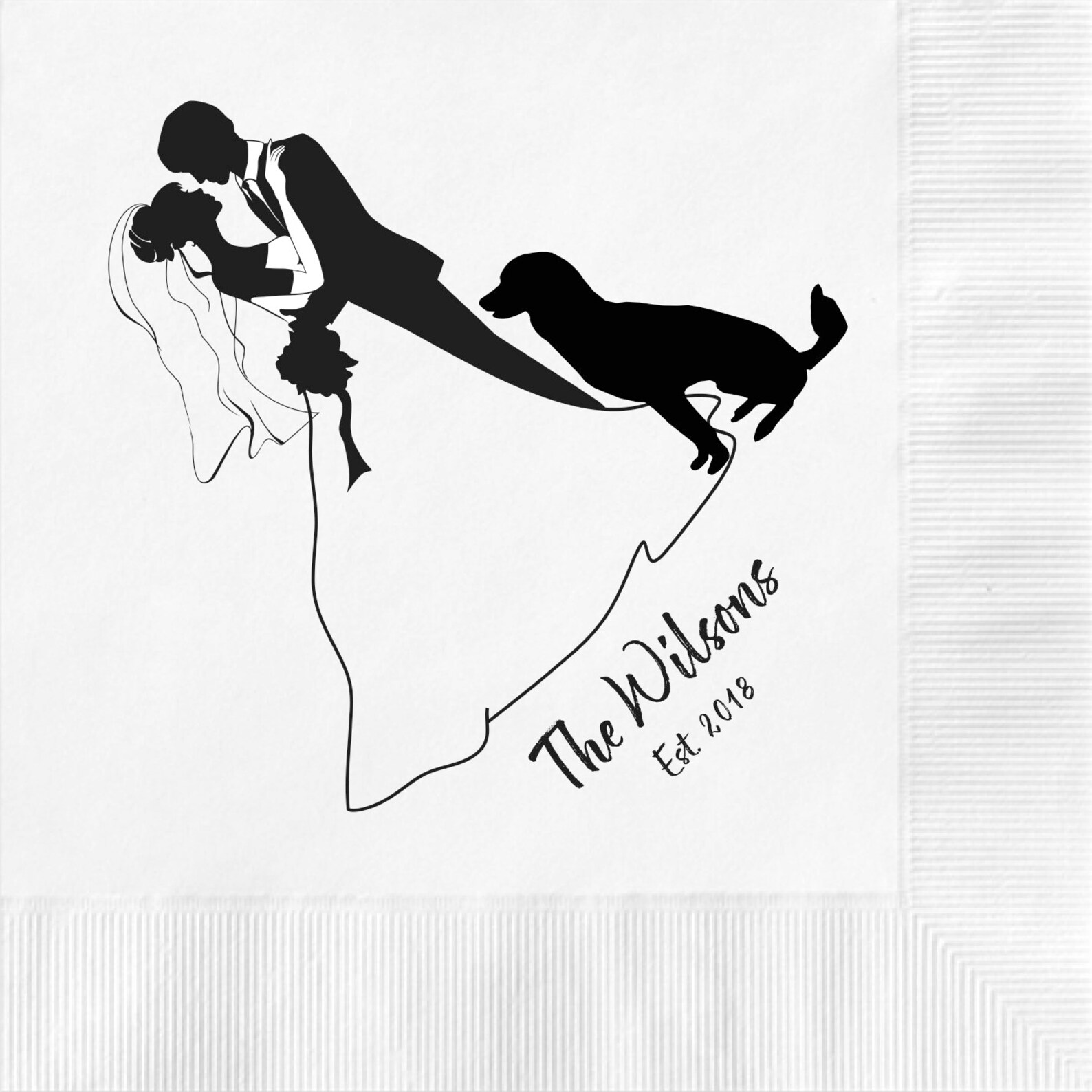 Custom Dog Cocktail Napkins Wedding Napkins Beverage Napkin Etsy