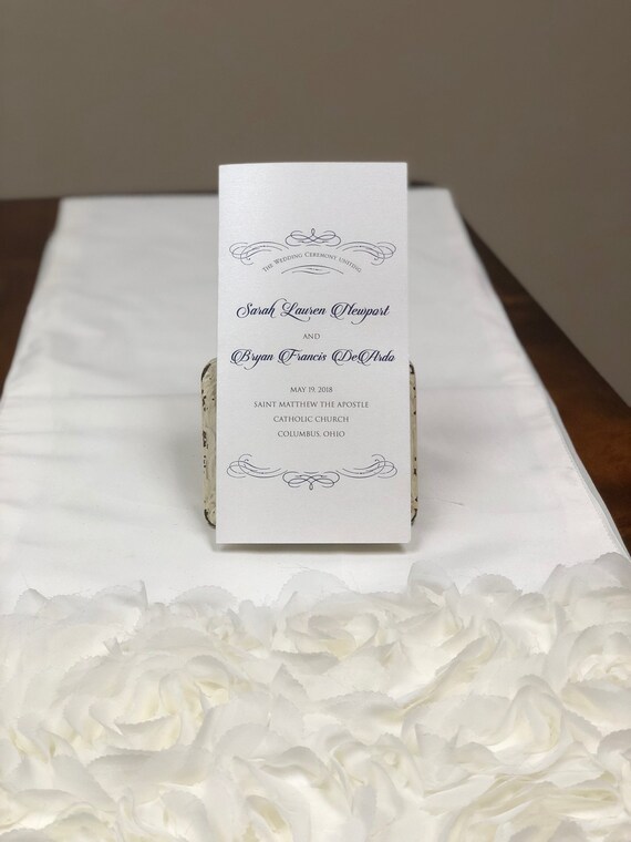 Tri Fold Wedding Programs Catholic Mass Wedding Program Etsy