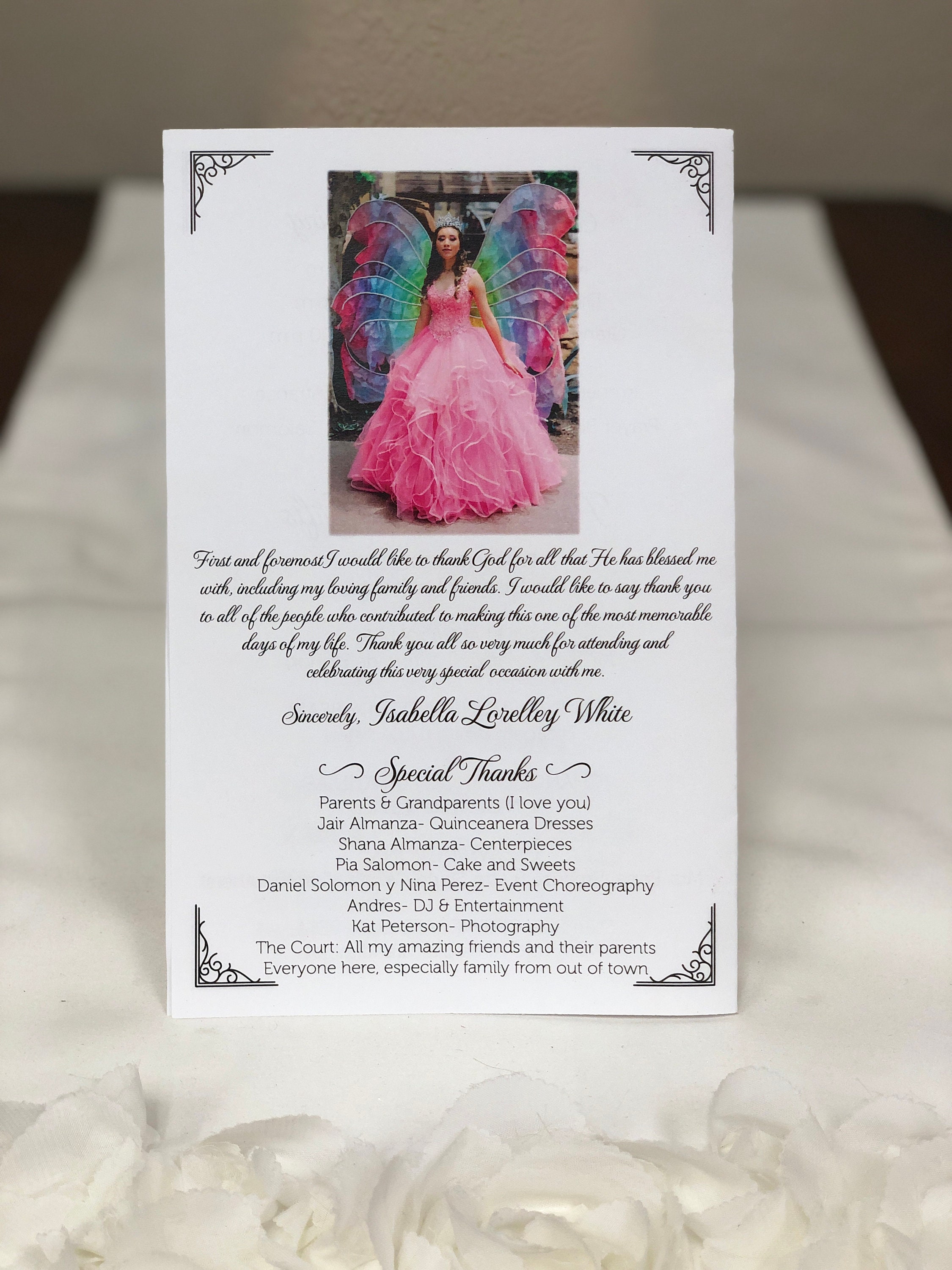 Quince Quinceanera Program Template