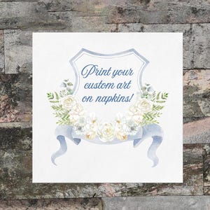 Personalized Wedding Napkins: Custom Logo, Cocktail & Bar Decor