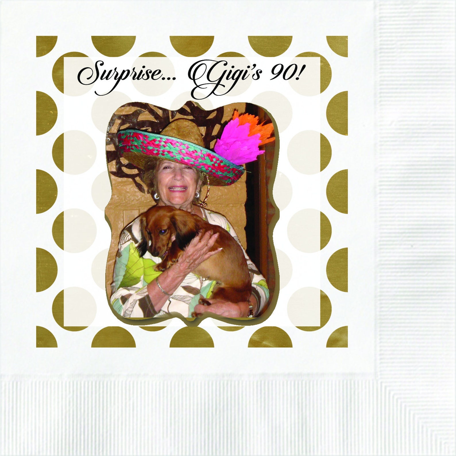 Custom Photo Birthday Cocktail Napkins Personalized Photo Etsy