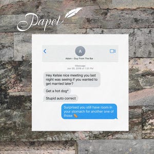Custom Text Message Napkins – Personalized Tinder, Instagram, or DM Conversation Napkins – Unique Wedding or Party Favor Your First Message