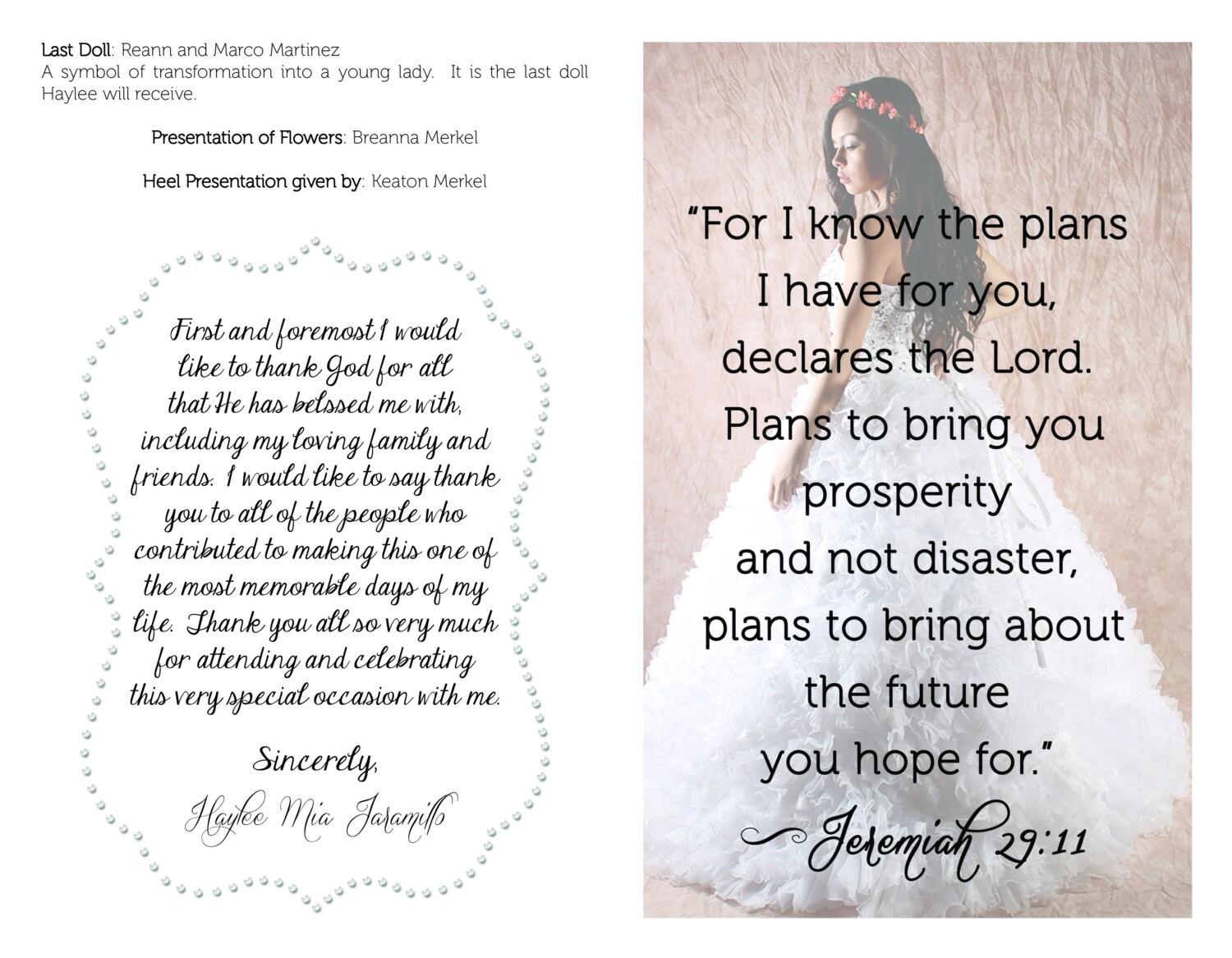 Quinceanera Programs Sweet 15 Programs Mis Quince Anos Etsy