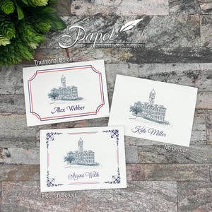 Tarjetas de Agradecimiento de Graduación de Clemson University, Tarjetas Personalizadas con Dibujo de Tillman Hall, Planas o Dobladas