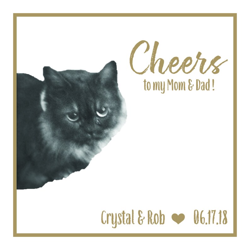 Personalized Cat Dog Wedding Cocktail Napkins Luncheon Etsy