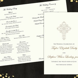 Elegant Wedding Program: Traditional Classic Design