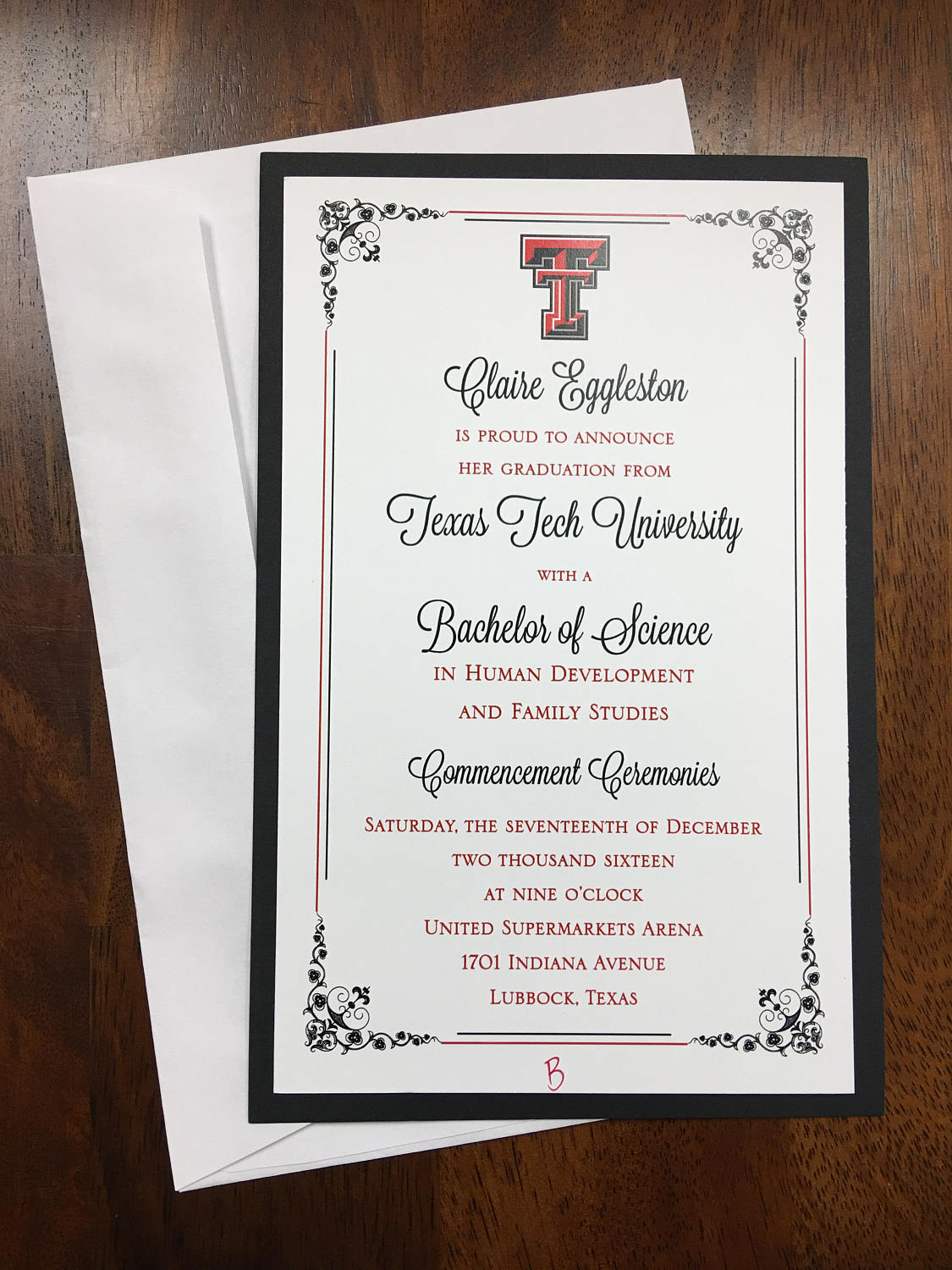 College Graduation Invitation University of Alabama Huntsville Etsy