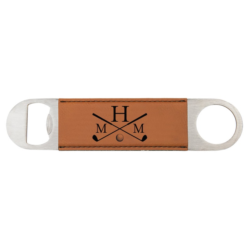 Custom Engraved Vegan Leather Bottle Opener Shower Housewarming Gift Monogram Monogrammed Personalized FREE SHIPPING 48 HOURS