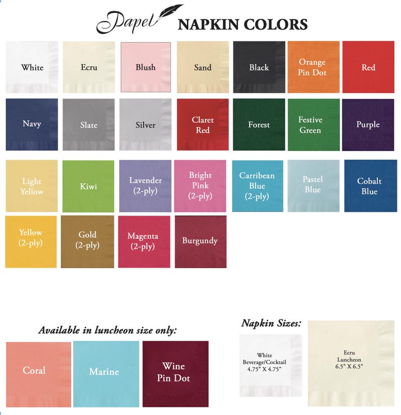 Foil Wedding Napkins: Custom Monogram, Coined or Uncoined immagine 8