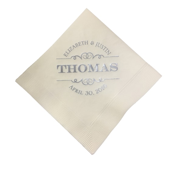100 Party Time Personalized Wedding Luncheon Napkins 