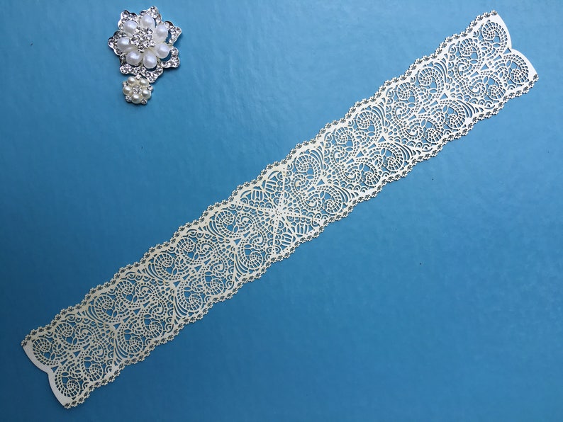 Luxurious Eyelash Lace Belly Bands for Wedding Invitations Etsy